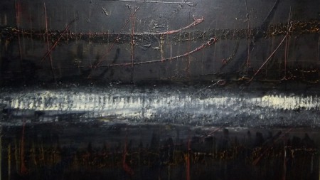 Copper, acrylic on canvas. measures 70x100 cm 