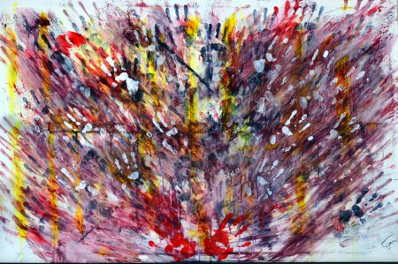 70) Hands - mani - acrilico su tela - mis 150x 100 cm - in vendita