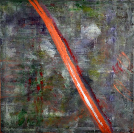 Lama di rame - acrilico su tela 100x100 cm